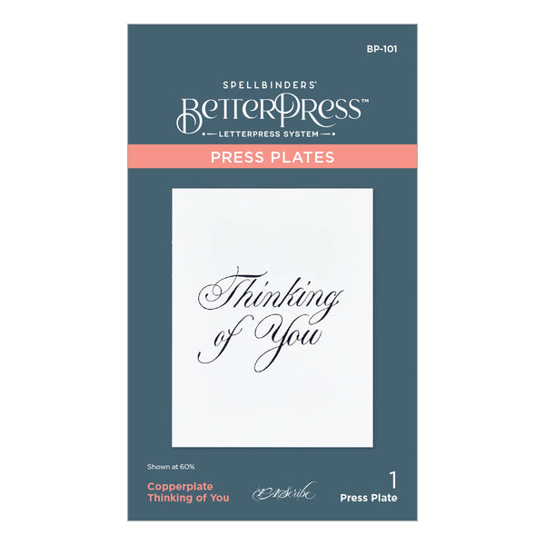Copperplate Thinking of You Press Plate from the Copperplate Everyday Sentiments Collection by Paul Antonio