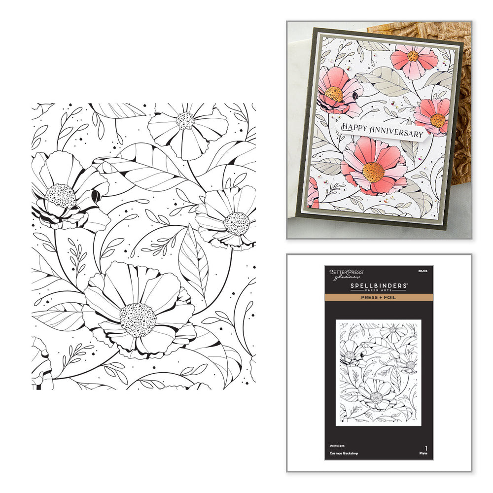 Cosmos Backdrop Press + Foil Plate