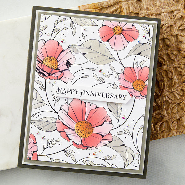 Cosmos Backdrop Press + Foil Plate and Stencil Bundle