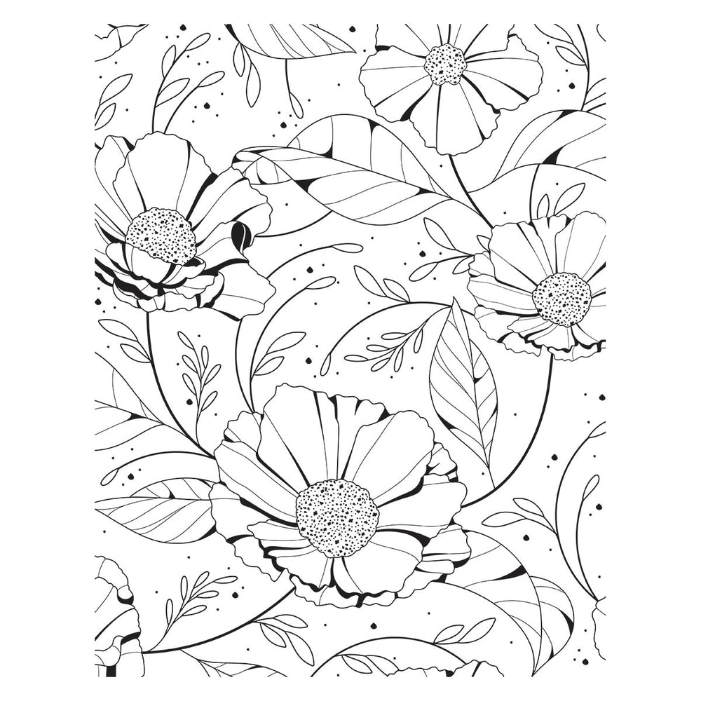 Cosmos Backdrop Press + Foil Plate and Stencil Bundle