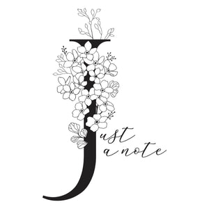 Floral J and Sentiment Press Plate from the Every Occasion Floral Alphabet Collection
