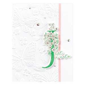 Floral J and Sentiment Press Plate from the Every Occasion Floral Alphabet Collection