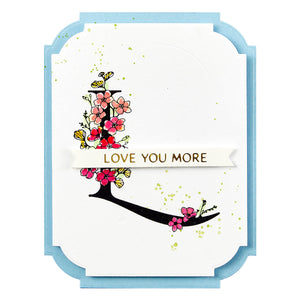 Floral L and Sentiment Press Plate from the Every Occasion Floral Alphabet Collection