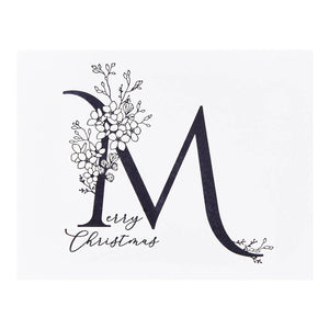 Floral M and Sentiment Press Plate from the Every Occasion Floral Alphabet Collection