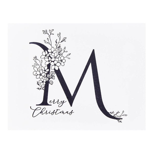 Floral M and Sentiment Press Plate from the Every Occasion Floral Alphabet Collection