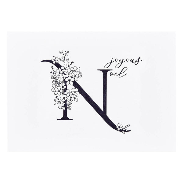 Floral N and Sentiment Press Plate from the Every Occasion Floral Alphabet Collection
