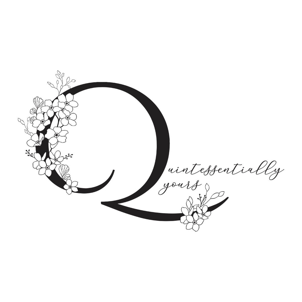 Floral Q and Sentiment Press Plate from the Every Occasion Floral Alphabet Collection