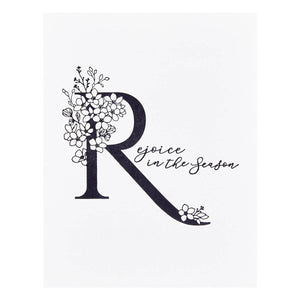 Floral R and Sentiment Press Plate from the Every Occasion Floral Alphabet Collection