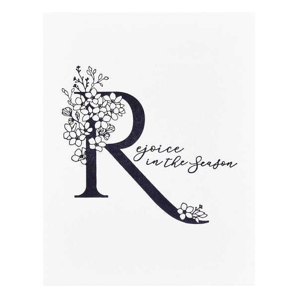 Floral R and Sentiment Press Plate from the Every Occasion Floral Alphabet Collection