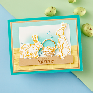 Woven 3D Embossing Folder from the Spring Sampler Collection by Simon Hurley