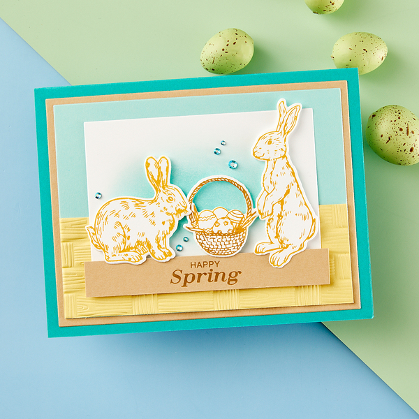 Woven 3D Embossing Folder from the Spring Sampler Collection by Simon Hurley