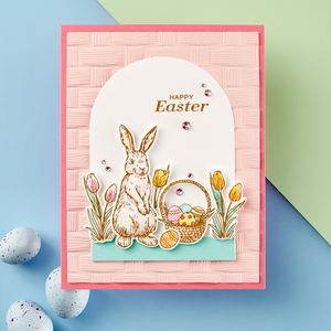 Woven 3D Embossing Folder from the Spring Sampler Collection by Simon Hurley