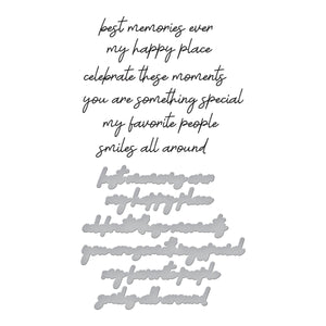 Family Sentiments Press Plate & Die Set from the Storytelling by Spellbinders Collection