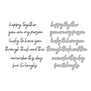 Friends Sentiments Press Plate & Die Set from the Storytelling by Spellbinders Collection