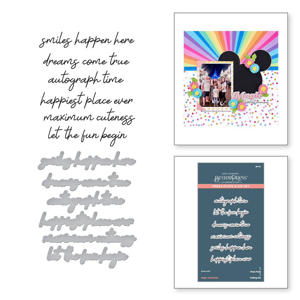Magic Sentiments Press Plate & Die Set from the Storytelling by Spellbinders Collection