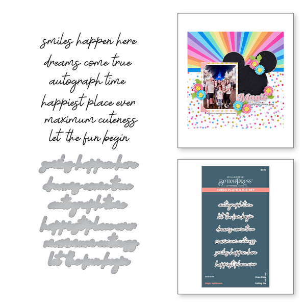 Magic Sentiments Press Plate & Die Set from the Storytelling by Spellbinders Collection