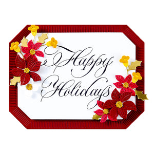 Copperplate Happy Holidays Press + Foil Plate by Paul Antonio