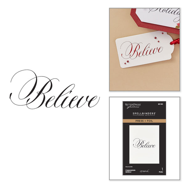 Copperplate Believe Press + Foil Plate by Paul Antonio