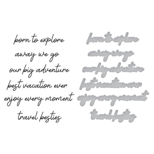 Wander Sentiments Press Plate & Die Set from the Storytelling by Spellbinders Collection