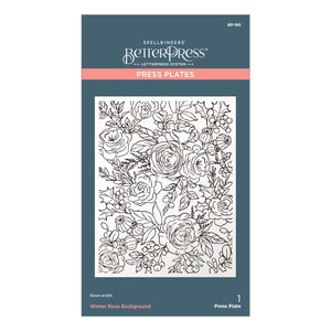 Winter Rose Background Press + Foil Plate