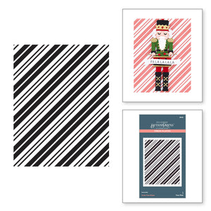 Candy Candy Stripes Press Plate from the Dancin Christmas Friends Collection