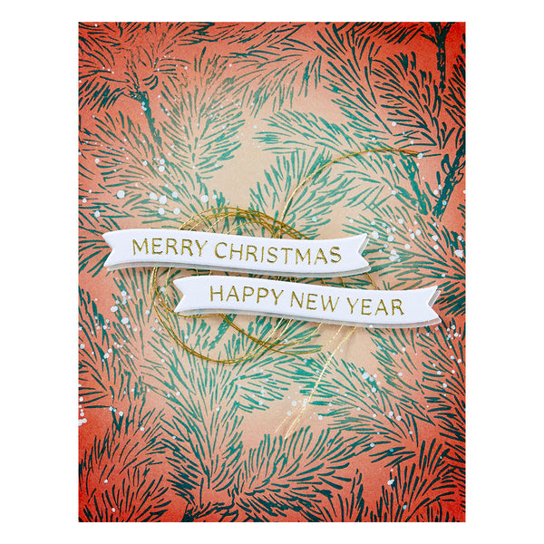 Mistletoe Greetings Press Plate & Die Set from the Home for the Holidays Collection
