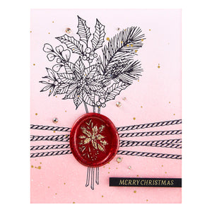 Sealed Poinsettia Stems Press + Foil Plate & Die Set