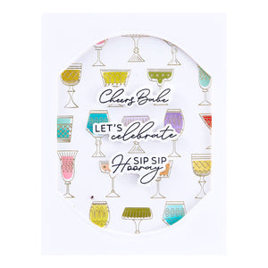 Classy Glasses Press Plate from the Happy Hour Collection