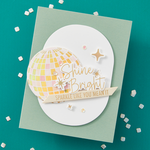 Shine Bright Sentiment Strips Press Plate & Die Set from the Shine Bright Collection by Carissa Wiley