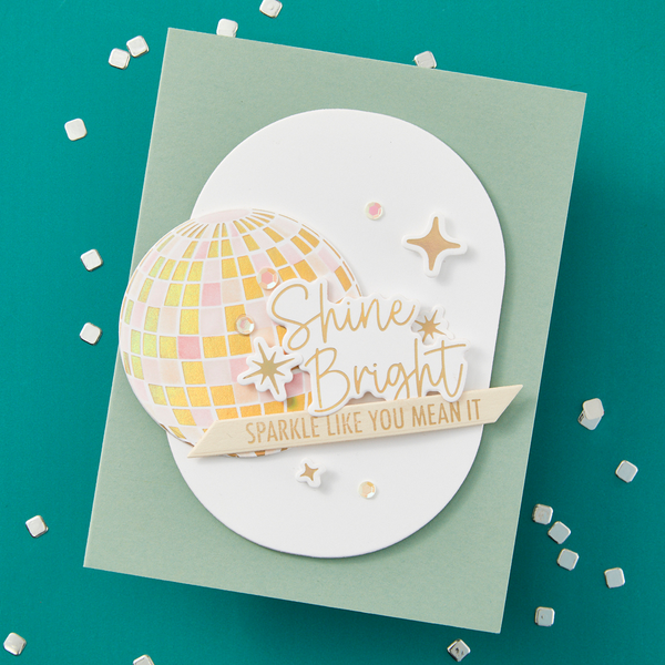 Shine Bright Sentiment Strips Press Plate & Die Set from the Shine Bright Collection by Carissa Wiley