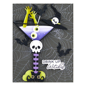 Cheers Sentiments Press Plate & Die Set from the Happy Hour Collection