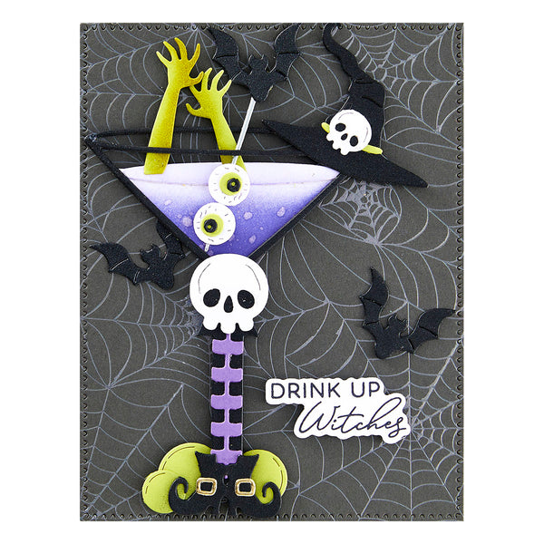 Cheers Sentiments Press Plate & Die Set from the Happy Hour Collection
