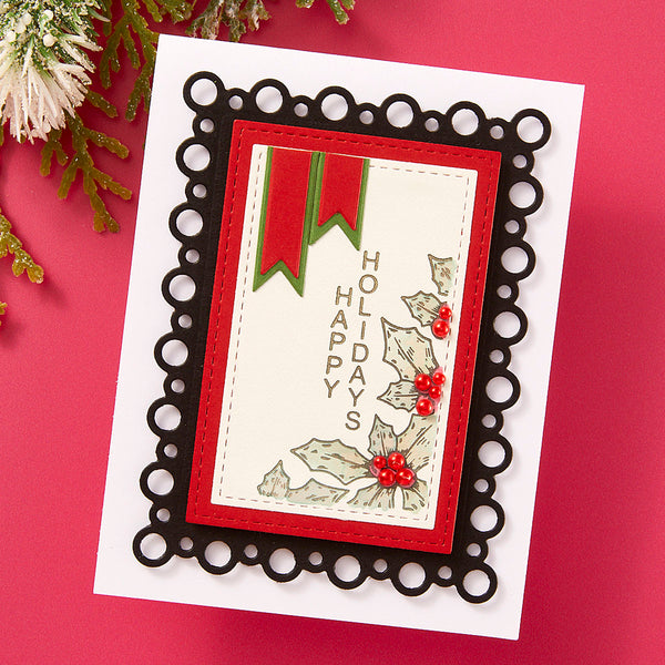 Nested Tree Frame Etched Dies from the Essential Holiday Collection by Lisa Horton