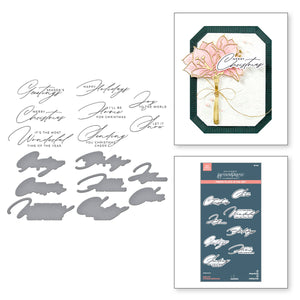 Home for Christmas Sentiments Press + Foil Plate & Die Set by Yana Smakula