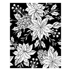 Festive Poinsettias Press + Foil Plate by Yana Smakula