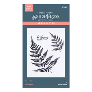 Lush Ferns Press + Foil Plate
