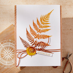 Lush Ferns Press + Foil Plate