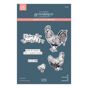 Feathered Friends Press + Foil Plate & Die Set by Justine Dvorak