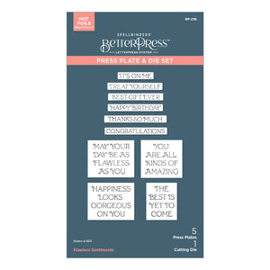 Flawless Sentiments Press + Foil Plate & Die Set