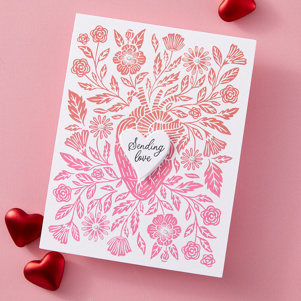 Valentine Happy Hour Sentiments BetterPress Plate & Die Set from the Love on the Rocks Collection