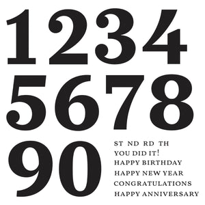 Bold Color Mix Numbers Press Plates from the Color Mix Celebrations Collection