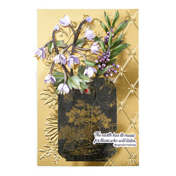 Through the Meadow Sentiments Press + Foil Plate & Die Set by Susan Tierney-Cockburn