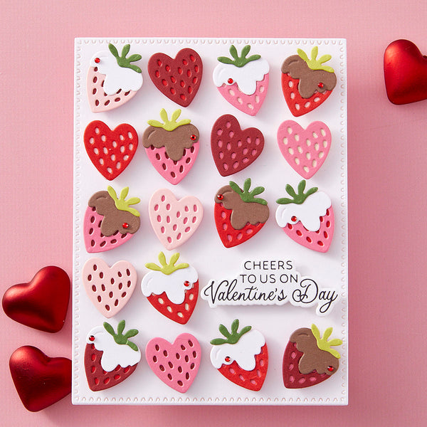 Valentine Happy Hour Sentiments BetterPress Plate & Die Set from the Love on the Rocks Collection