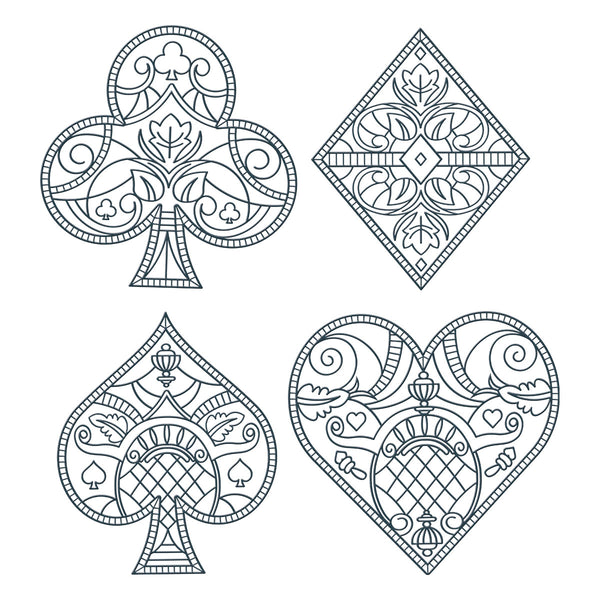 Enchanting Suit Facets Press + Foil Plates by Jaycee Gaspar