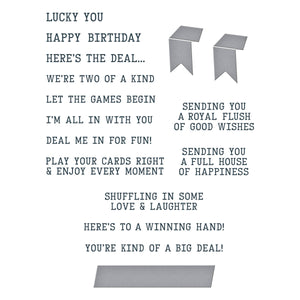 Shuffling Sentiments Press + Foil Plate & Die Set by Jaycee Gaspar