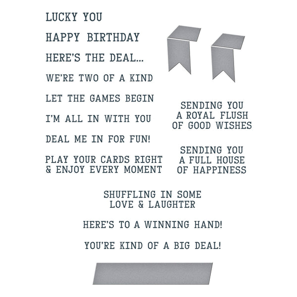 Shuffling Sentiments Press + Foil Plate & Die Set by Jaycee Gaspar