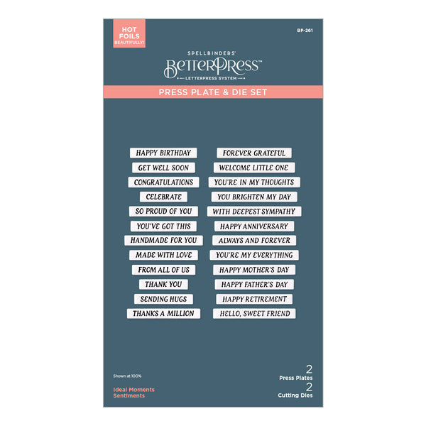 Ideal Moments Press Plate & Die Set