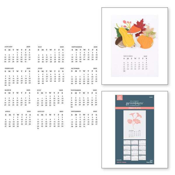 2025 DIY Calendar Press + Foil  Plates