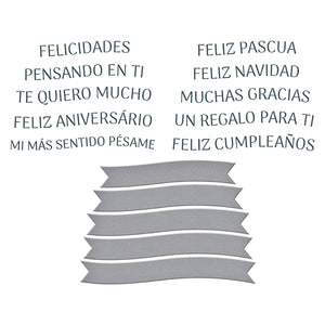 Spanish Sentiments Press + Foil Plate & Die Set