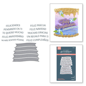 Spanish Sentiments Press + Foil Plate & Die Set